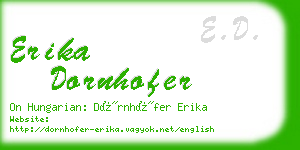 erika dornhofer business card